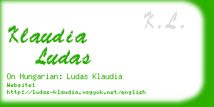 klaudia ludas business card